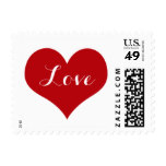 Red Heart Love Postage Stamp
