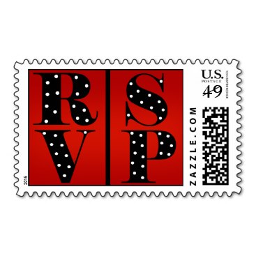 Red Polka Dot RSVP Postage