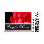 RED Rose and Lace COUPLES SHOWER Postage