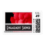 RED Rose and Lace ENGAGEMENT SHOWER Postage Stamp