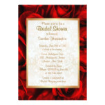 Red Rose Floral Bridal Shower Card