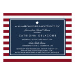 Red White & Blue Stripes Bridal Shower Invitation