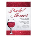 Red Wine Tasting Bridal Shower Invitation