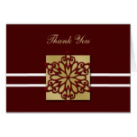 red winter wedding Thank You Card
