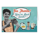 Retro Housewife Shower Thank You Note Card