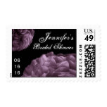 RICH PURPLE Roses Custom Bridal Shower Stamp
