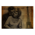 romantic elegant vintage girly paris fashion card