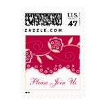 Rose and Vines Wedding Shower Event Invitation Postage Stamp
