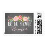 Rose Banner Brunch Bridal Shower Stamp