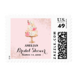 Rose Gold Cake Tea Party Bridal Shower Stamps