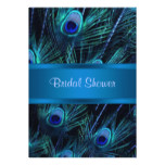 Royal Blue Purple Peacock Bridal Shower Card