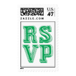 RSVP (Green) Postage Stamp