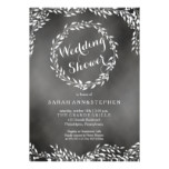 Rustic Chalkboard Wreath | Berries Wedding Shower Card