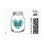 Rustic country chic mason jar wedding stamps