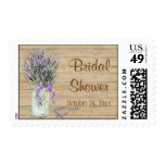 Rustic Country Mason Jar French Lavender Bouquet Stamp