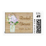 Rustic Country Mason Jar Lavender Floral Hydrangea Postage