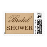 Rustic Kraft Paper Bridal Shower Stamp