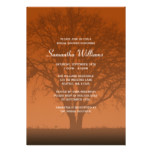 Rustic Orange Oak Tree Bridal Shower Card