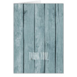 Rustic Red, White and Blue Wood Thank You Card