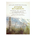 Rustic Rural Fence Post Country Bridal Shower Card