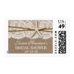 Rustic Starfish Beach Bridal Shower Stamp