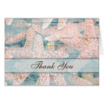 Rustic Starfish Teal Blue Thank You Card