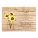 Rustic Sunflowers Bridal Shower Invitation