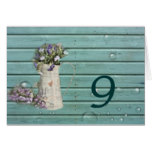 rustic teal barnwood floral country wedding card