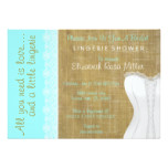 Rustic White Lace Corset Lingerie Bridal Shower Card