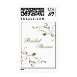 Sage Green Floral Bridal Shower Postage Stamps