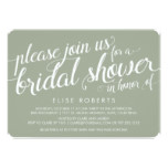 Sage Green & White Calligraphy Bridal Shower Card