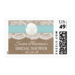Sand Dollar Beach Bridal Shower - Turquoise Stamp