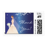 Sapphire Blue Bride Thank You Bridal Shower Stamp