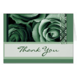SHADES OF GREEN Roses Thank You Bridal Shower Card