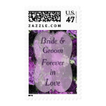 Shades of Purple Carnations Wedding Stamp