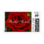 Single Red Rose - Bridal Shower Stamp
