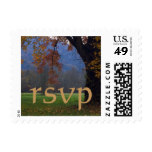 Smoky Mountain Fall Wedding RSVP Response Postage Stamp