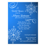 Snowflake Blue Bridal Shower Card
