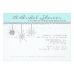 Snowflake Bridal Shower Ice Blue Card