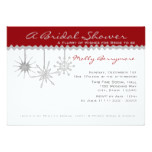 Snowflake Bridal Shower Red Card