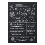 snowflakes Chalkboard Bridal shower Invitations