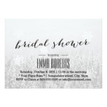 Snowflakes & Snow Forest Winter Bridal Shower Card