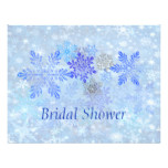 Snowflakes Winter Wedding Bridal Shower Invitation