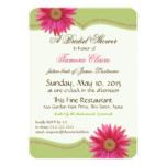 Spring Green and Fuschia Pink Daisy Bridal Shower Card