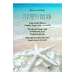 Starfish Floral Beach Bridal Shower Card