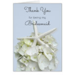 Starfish Floral Thank You Bridal Party Card