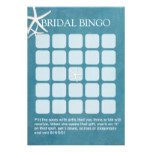 Starfish Nautical Bridal Shower Bingo Cards