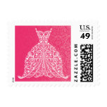Stylized Lacy Wedding Dress Stamp