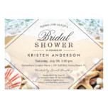 Summer Sandy Beach Starfish Seashell Bridal Shower Card