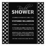 Sumptuous Silver on Black Bridal Shower Card